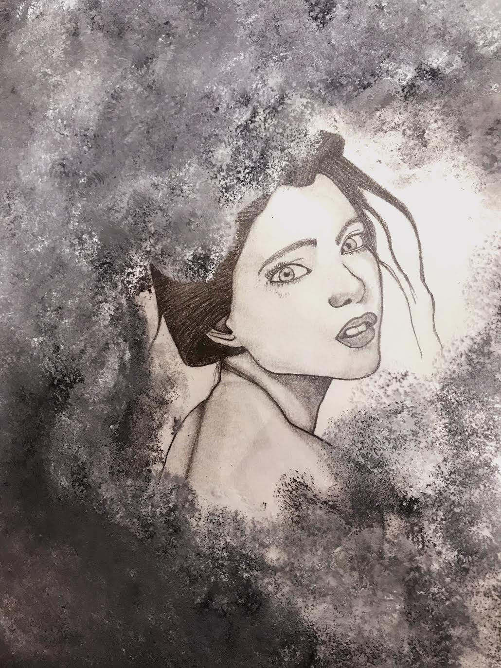 Hand-drawn study — clouded